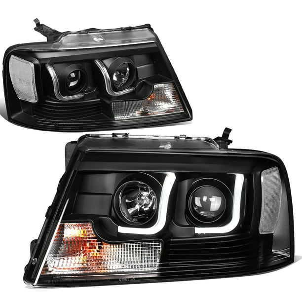 For 2004-2008 Ford F150 LED Halo Crystal Clear Projector Headlights Left+Right For 2004-2008 Ford F150 LED Halo Crystal Clear Projector Headlights Left+Right